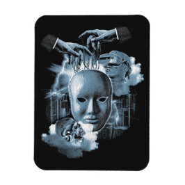 Facless - Techno-Goth Streetwear Design Magnet