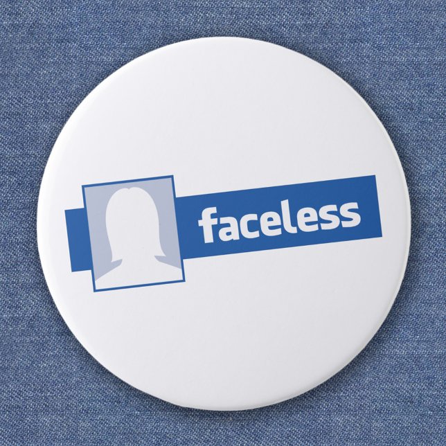 Facless Woman - Anonymous Profile Pic Knapp (Skapare uppladdad)