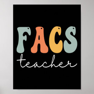 FACS-lärare Retro Groovy Vintage Lycklig första da Poster