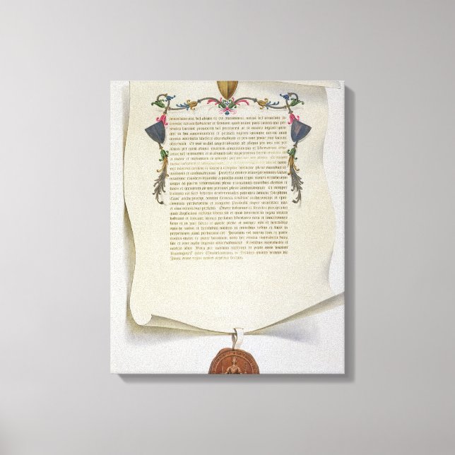 Facsimile edition of the Magna Carta, första publi Canvastryck (Framsida)