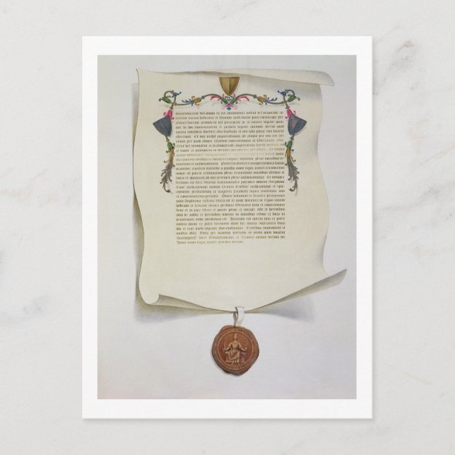 Facsimile edition of the Magna Carta, första publi Vykort (Framsida)