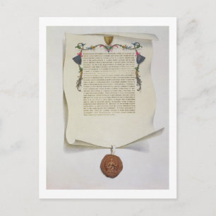 Facsimile edition of the Magna Carta, första publi Vykort