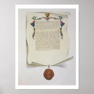 Facsimile upplagan av magnaen Carta, första publi Poster