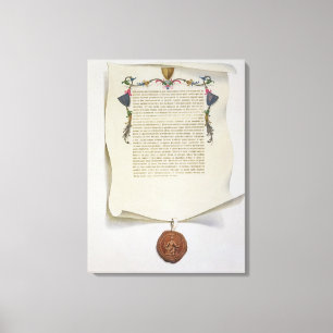 Facsimile upplagan av magnaen Carta, första publis Canvastryck