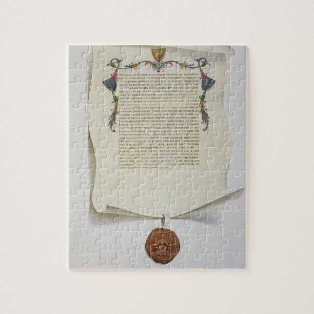 Facsimile upplagan av magnaen Carta, första publis Pussel (Vertikal)