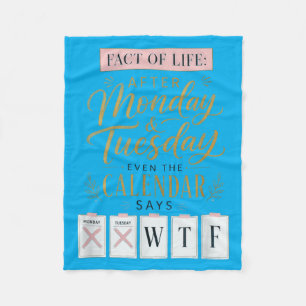 Fact Of Life Kalender Säger Vad På Jorden Humor Fleecefilt