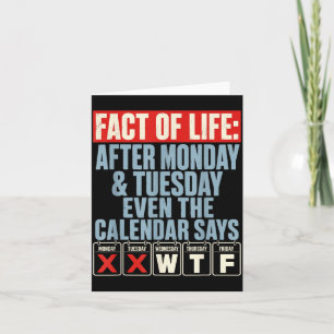Fact Of Life Kalender Säger Vad På Jorden Humor Kort