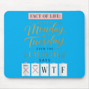 Fact Of Life Kalender Säger Vad På Jorden Humor Musmatta