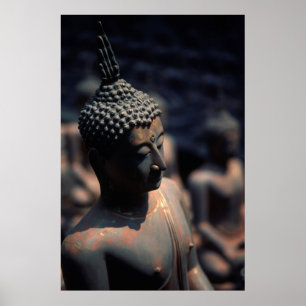 Factory Buddha Statues Poster