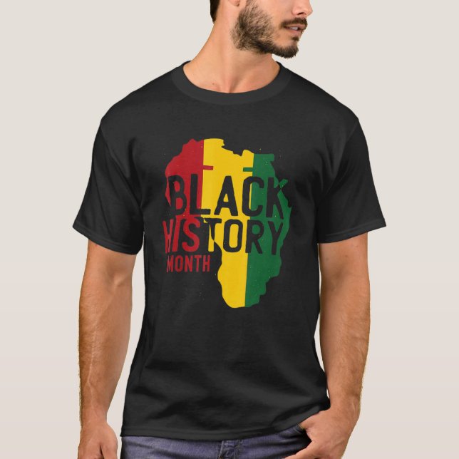 Facts Black History Month Pan African Flagga Afrik T Shirt (Framsida)
