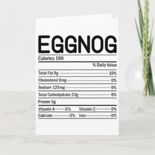 Facts om Thanksgiving jul mat Eggnog näring Kort