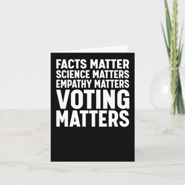 Facts Science S Voting S Liberal Democrat Sticker Kort (Framsida)