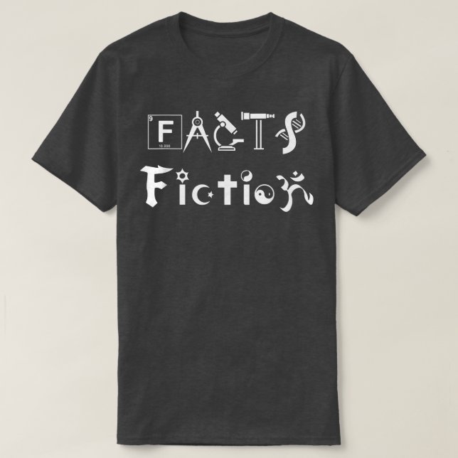 Facts vs Fiction , Science Religion Gift T Shirt (Design framsida)