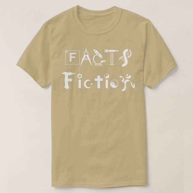 Facts vs Fiction , Science Religion Gift T Shirt (Design framsida)
