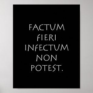 Factum fieri infektioner, icke-potest poster