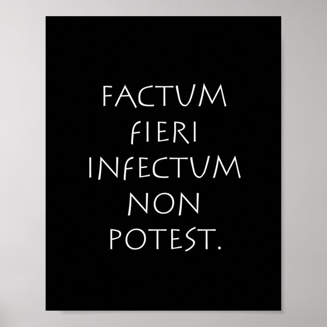 Factum fieri infektioner, icke-potest poster (Framsidan)