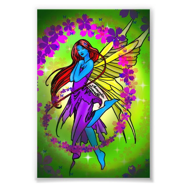 Fada elfa azul fototryck (Framsidan)