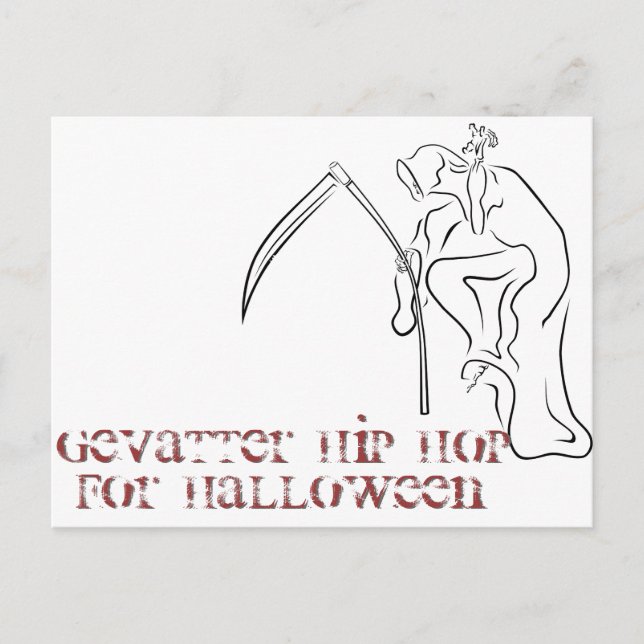 Fadder / Gudfar / HIP HOP för Halloween Vykort (Framsida)