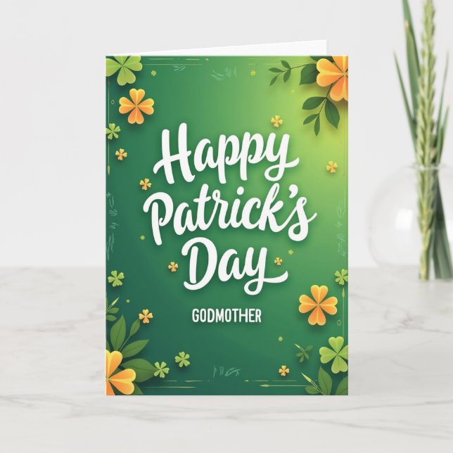 Fadder Patrick Day Green Card Kort (Framsida)