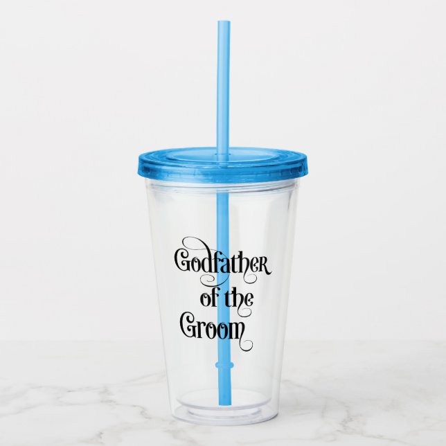 Fadder till Brudgummen Akryl Tumbler Take Away Mugg (Framsida)