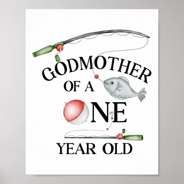 Fadder till en ettårig fiskarpojke 1-årsdag O Poster (Framsidan)
