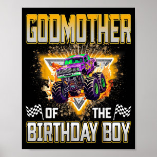 Fadder till födelsedags pojken Monster Truck Födel Poster