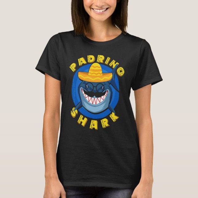 Fadderhaj Spansk fadder Dop Namngivning T Shirt (Framsida)