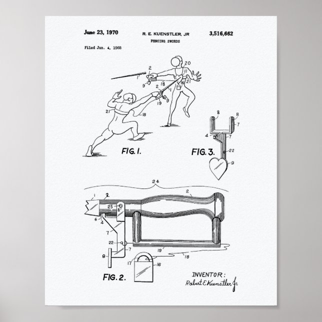 Fadderord 1970 Patent Art White Papper Poster (Framsidan)