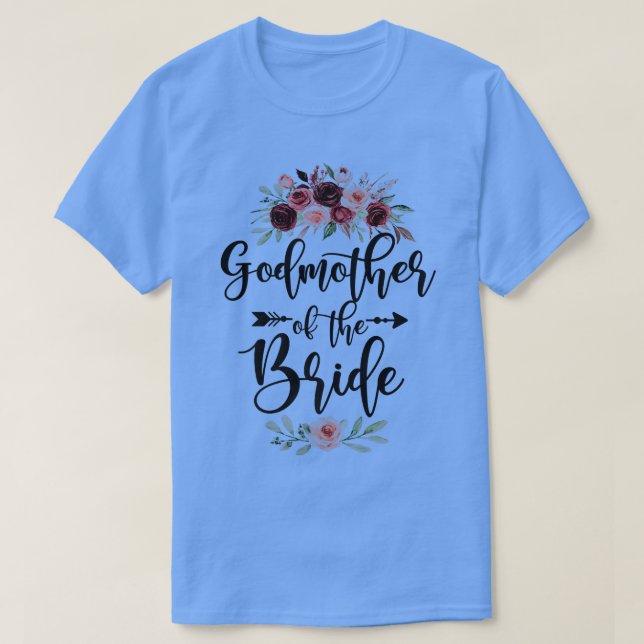 Fadderska till bruden bröllopsfirande  t shirt (Design framsida)