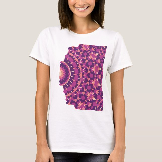 Fade Away Tiling Pattern T Shirt (Framsida)