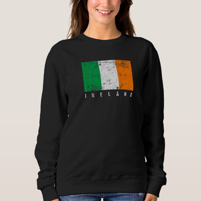Faded Distress Irish Flagga Ireland Flagga T Shirt (Framsida)