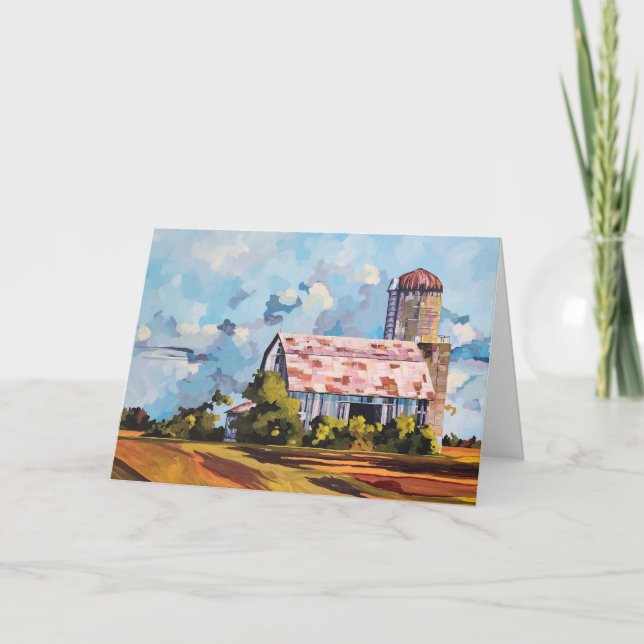 Faded Glory Original Art BlankFolded Greeting Card Kort (Framsida)