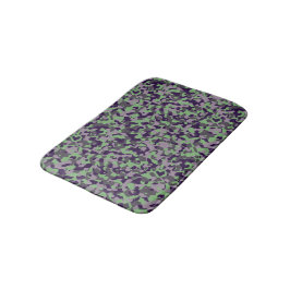 faded green and violet camo abstract badrumsmatta
