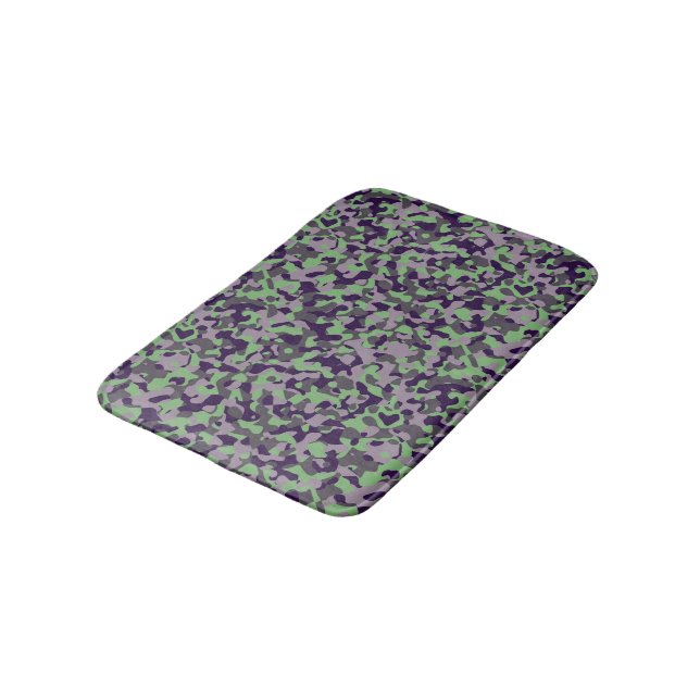 faded green and violet camo abstract badrumsmatta (Vinklad)