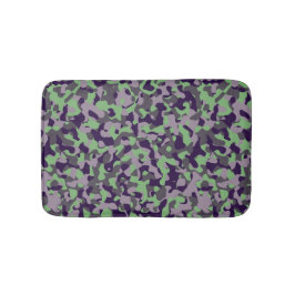 faded green and violet camo abstract badrumsmatta