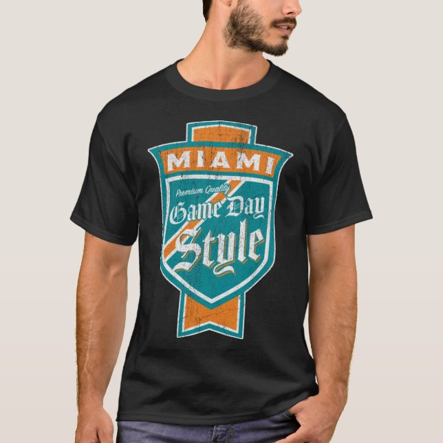 Faded Miami Beer Label T-Shirt - Miami-Dade County (Framsida)