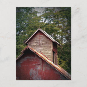 Faded Red Barn Cupola Vykort