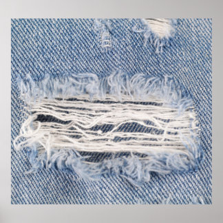 Faded Rippad Jeans Struktur Poster