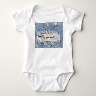 Faded Rippad Jeans Struktur T Shirt