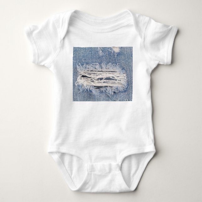 Faded Rippad Jeans Struktur T Shirt (Framsida)