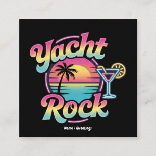 Faded Yacht Rock Båtparty – Smidiga Ljud & Kust Fyrkantigt Visitkort