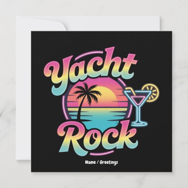 Faded Yacht Rock Boat Party – Smooth Sounds & Coas Inbjudningar (Framsida)