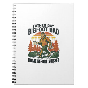 Fader Dag Bigfoot Pappa Tröja Mannen Myten Den Anteckningsbok