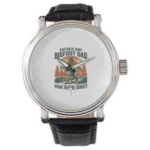 Fader Dag Bigfoot Pappa Tröja Mannen Myten Den Armbandsur