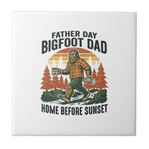Fader Dag Bigfoot Pappa Tröja Mannen Myten Den Kakelplatta