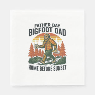 Fader Dag Bigfoot Pappa Tröja Mannen Myten Den Pappersservett