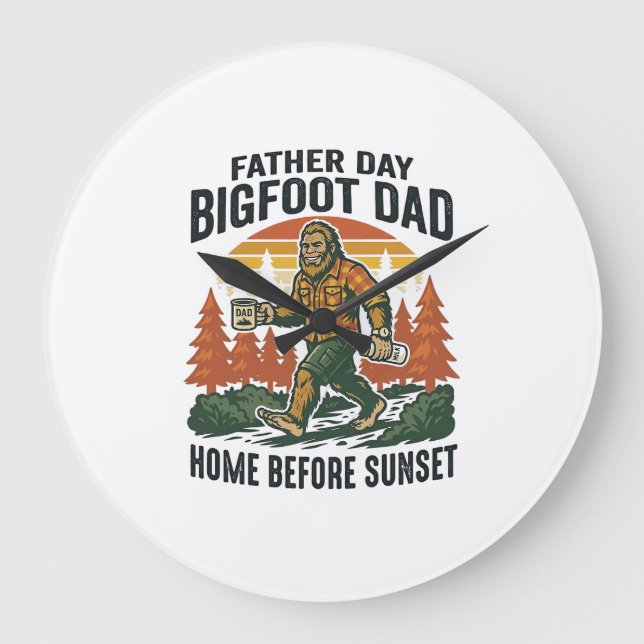 Fader Dag Bigfoot Pappa Tröja Mannen Myten Den Stor Klocka (Framsida)