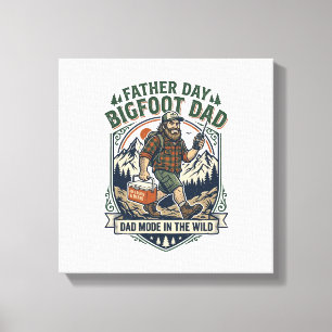 Fader Dag Bigfoot Pappa Tröja Mytisk Familj Man R Canvastryck