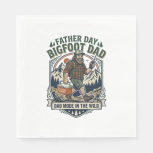 Fader Dag Bigfoot Pappa Tröja Mytisk Familj Man R Pappersservett