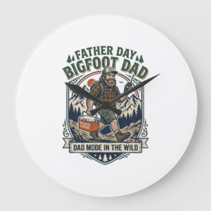 Fader Dag Bigfoot Pappa Tröja Mytisk Familj Man R Stor Klocka